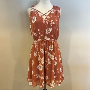 Maurice’s Floral Print Sleeveless mini Dress size small